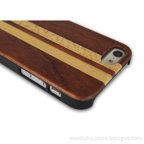 Customized Rosewood and PC Combo Wooden Cell Phone Case , S